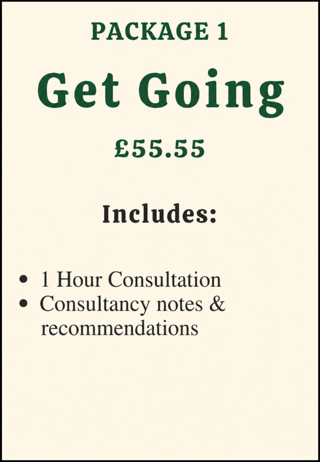 'Get Going' Consultation